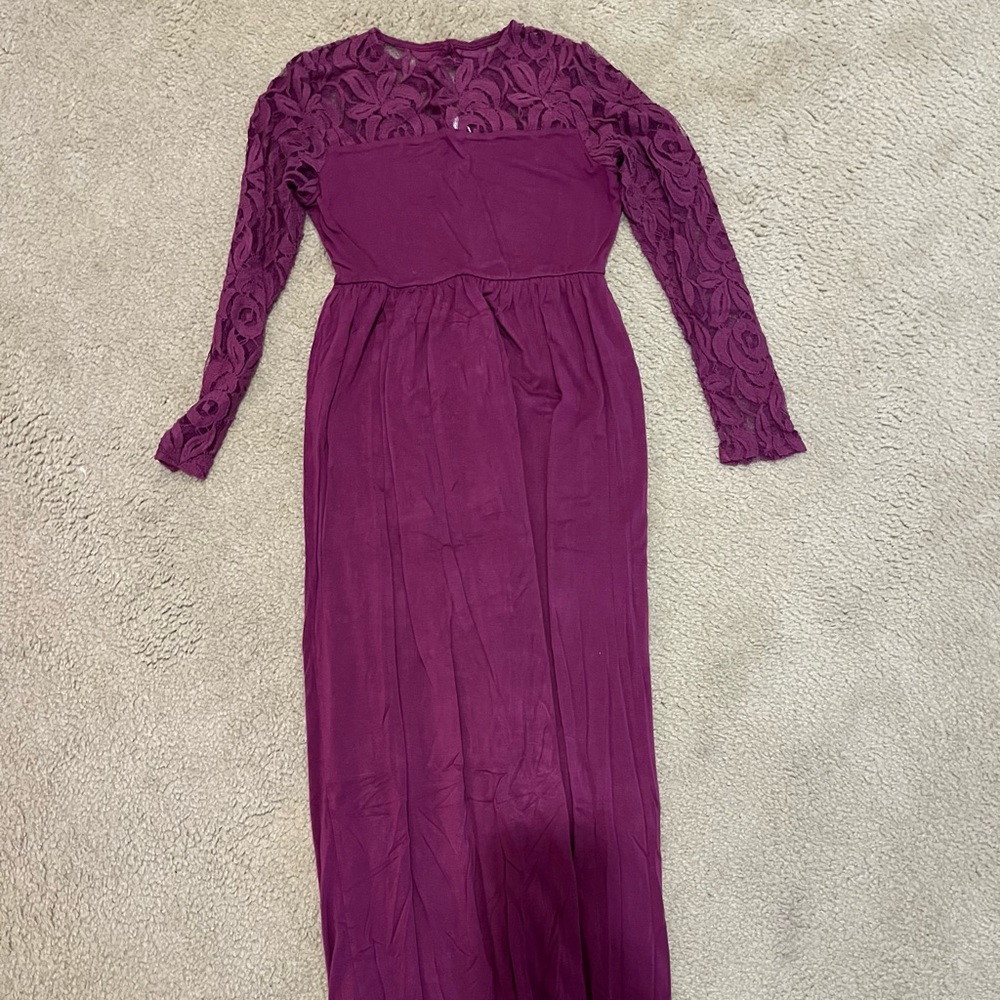 Pink blush maternity maxi dress
